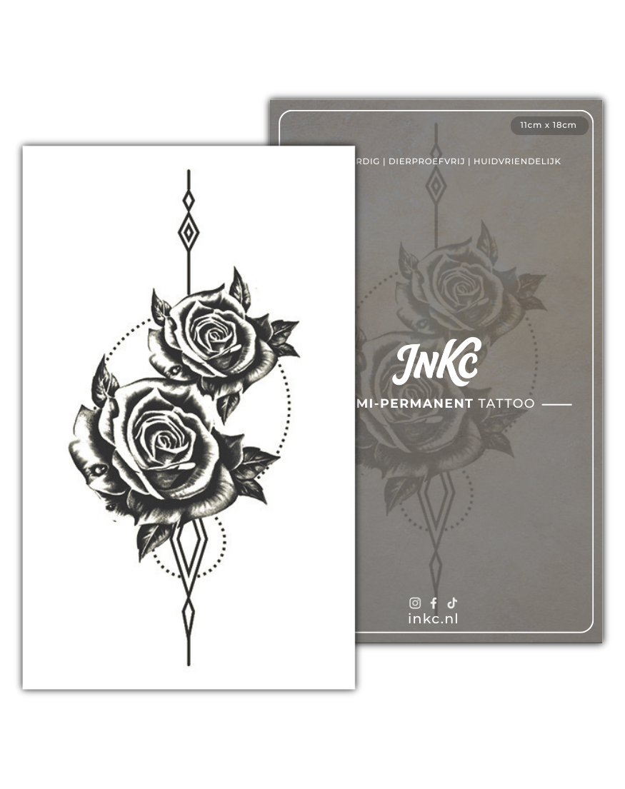 Duo Roos tijdelijke tattoo van INKC