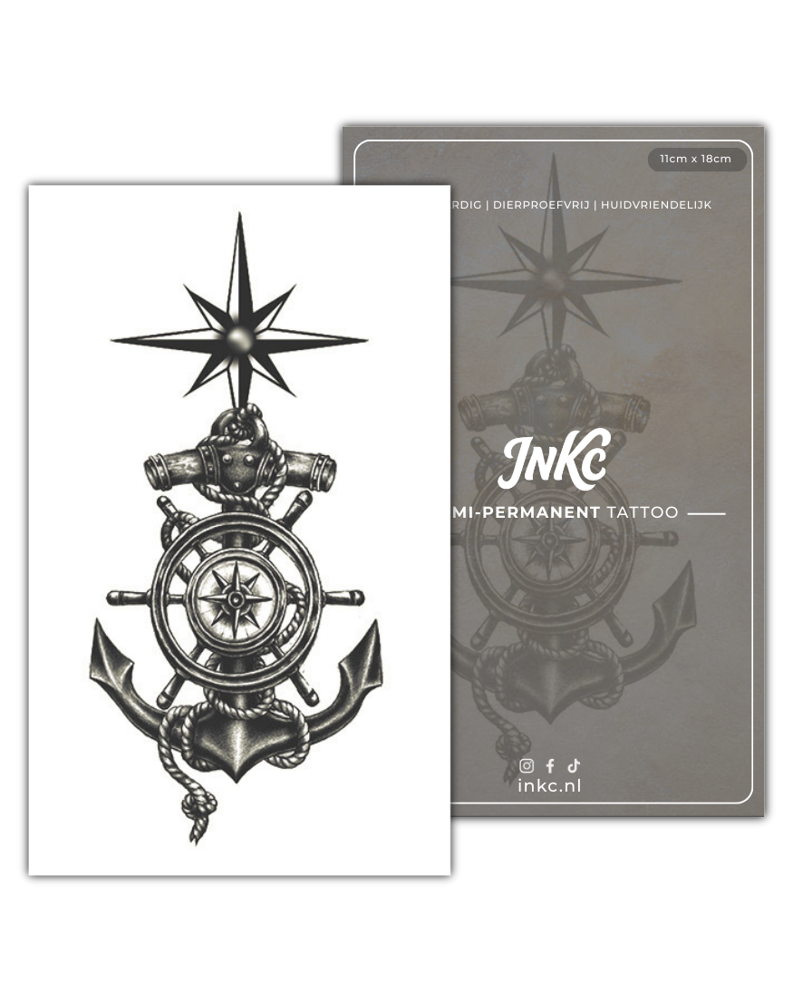 Schip Elementen tijdelijke tattoo van INKC