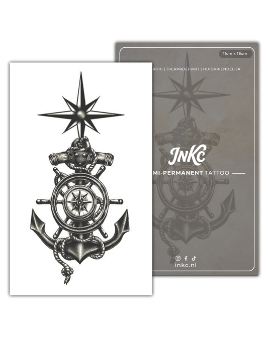 Schip Elementen tijdelijke tattoo van INKC