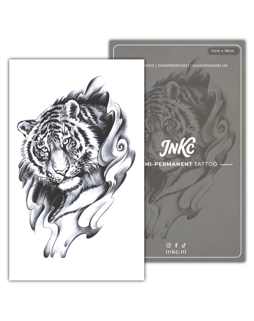 Tijgergolf tijdelijke tattoo van INKC
