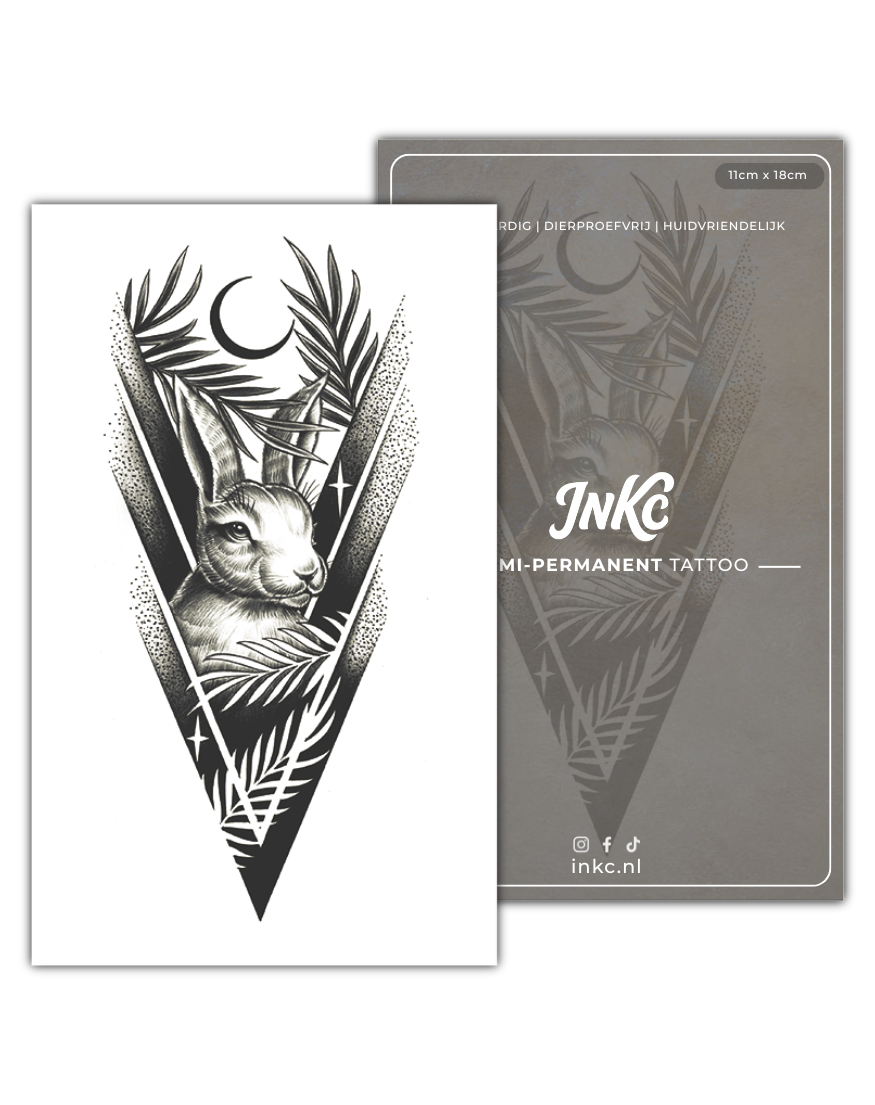 Mystiek konijn tijdelijke tattoo van INKC