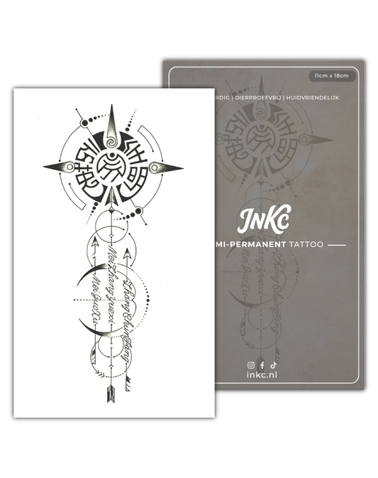 Mystieke Richting tijdelijke tattoo van INKC