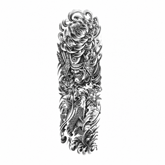 Oni en Draak Sleeve tijdelijke tattoo van INKC