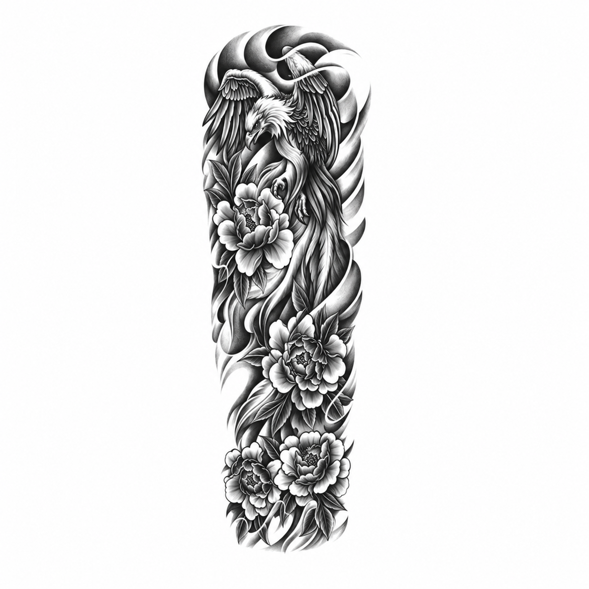 Bloemen Sleeve tijdelijke tattoo van INKC
