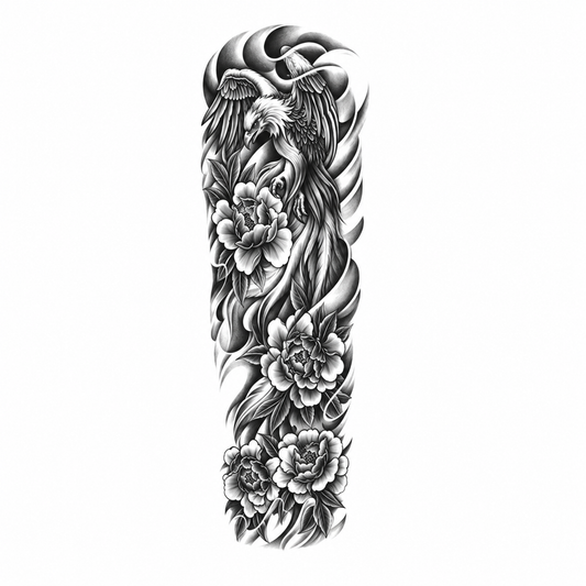 Bloemen Sleeve tijdelijke tattoo van INKC