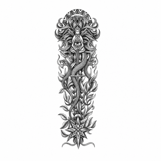 Egyptische Godin Sleeve tijdelijke tattoo van INKC