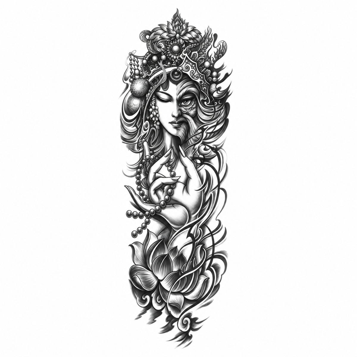 Egyptische Godin Sleeve II tijdelijke tattoo van INKC