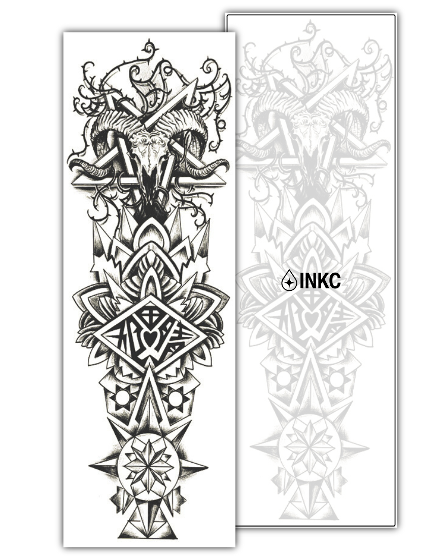 Demoon Sleeve tijdelijke tattoo van INKC