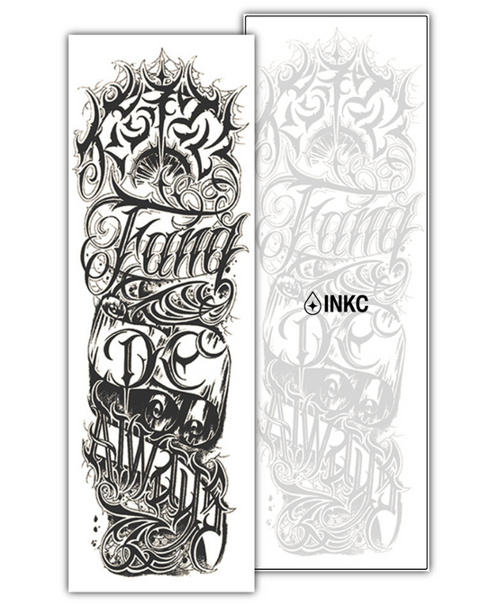 Letter Sleeve tijdelijke tattoo van INKC
