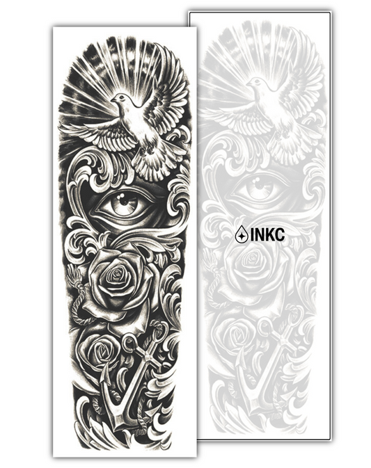 Oog van de Vrede Sleeve tijdelijke tattoo van INKC