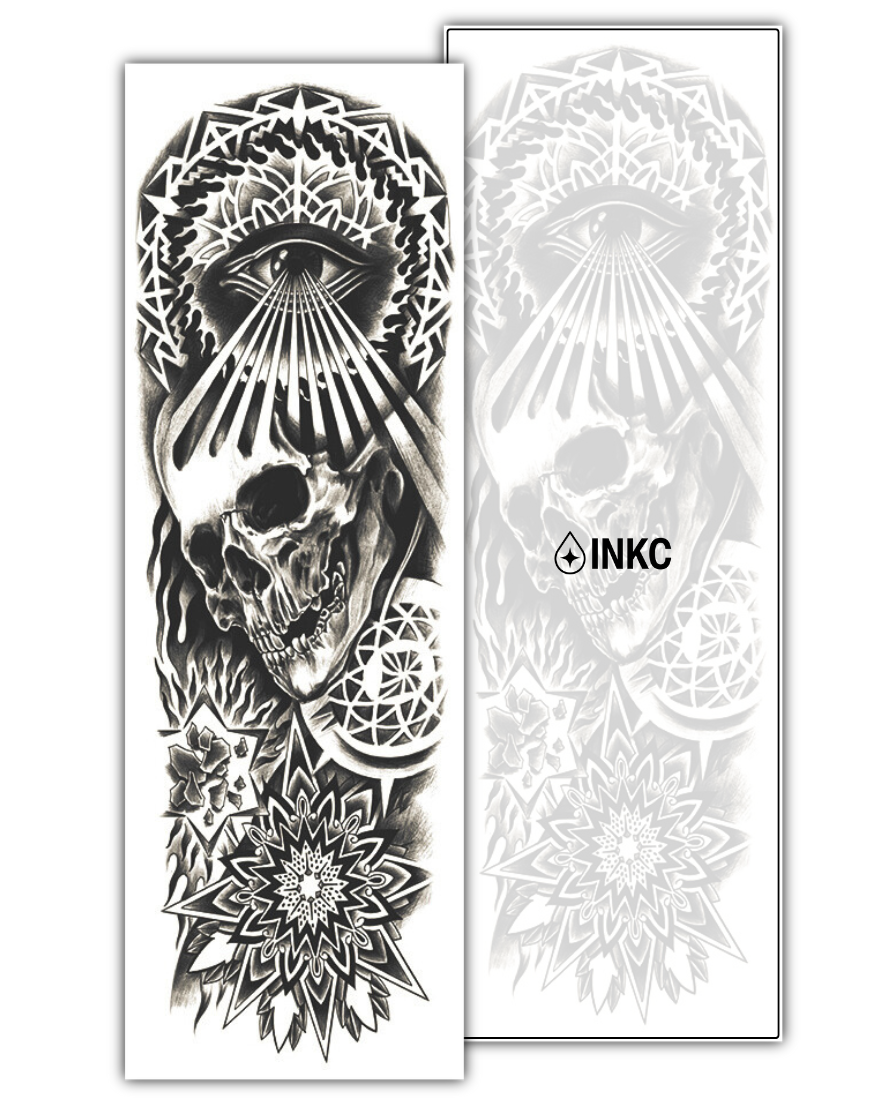 Dood en Licht Sleeve tijdelijke tattoo van INKC