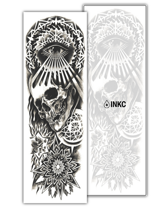 Dood en Licht Sleeve tijdelijke tattoo van INKC
