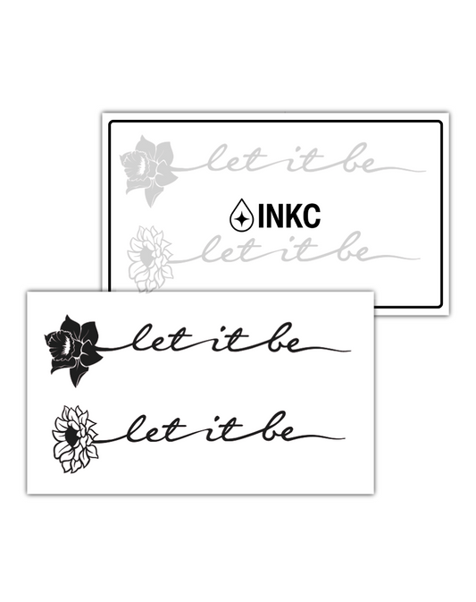 Rozenspreuk tijdelijke tattoo van INKC