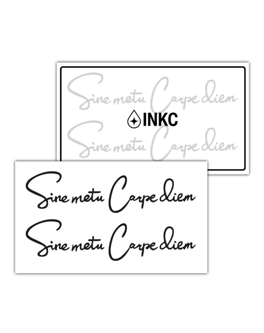 Sine Metu Carpe Diem tijdelijke tattoo van INKC