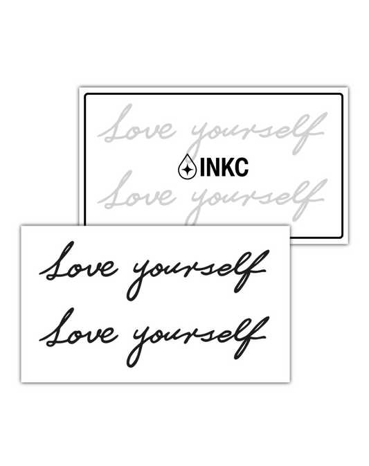 Love Yourself tijdelijke tattoo van INKC