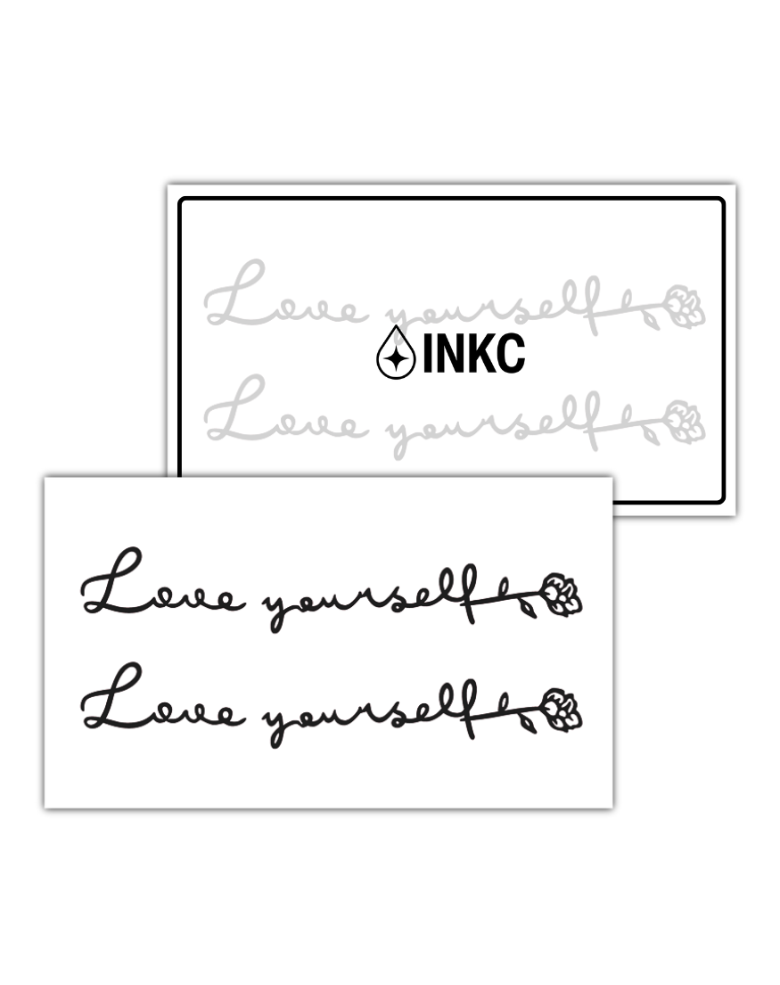 Love yourself tijdelijke tattoo van INKC