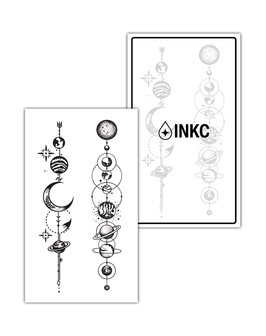 Planeten tijdelijke tattoo van INKC