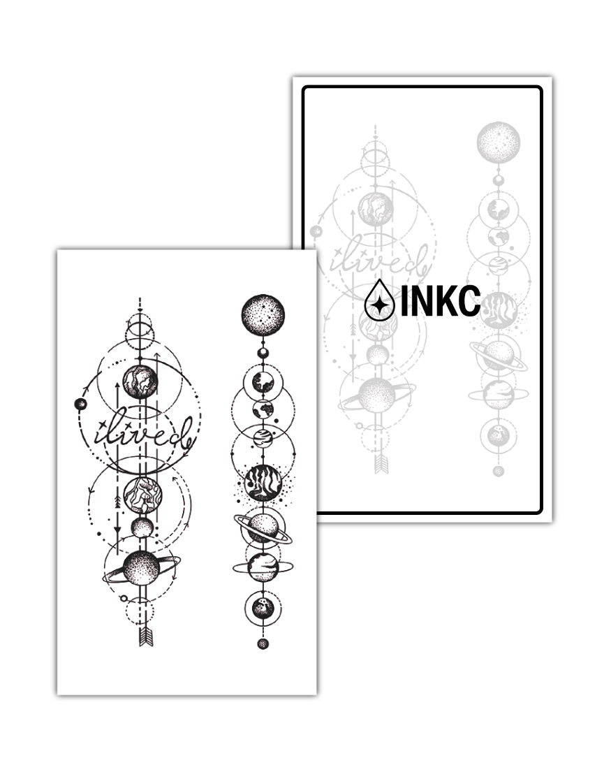 Planeten Stelsel tijdelijke tattoo van INKC