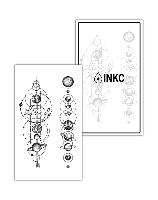 Planeten Stelsel tijdelijke tattoo van INKC