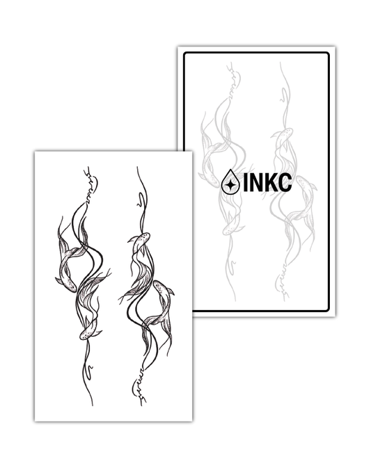 Vissen Duo tijdelijke tattoo van INKC