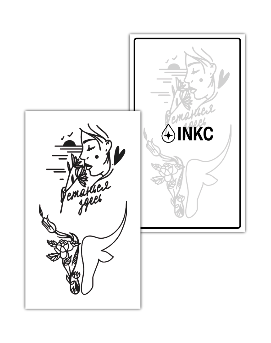Duo Lijn tijdelijke tattoo van INKC