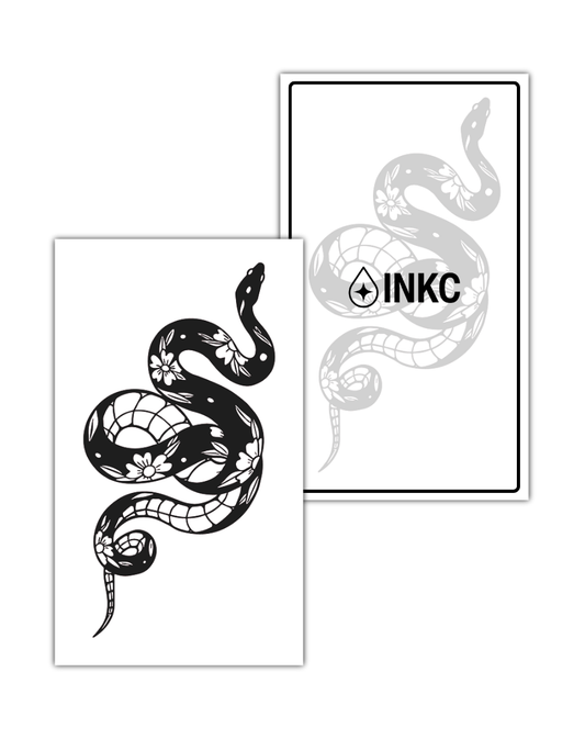 Slang met Bloemenpatroon tijdelijke tattoo van INKC