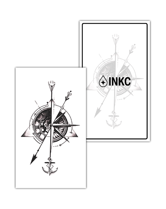 Kompas tijdelijke tattoo van INKC