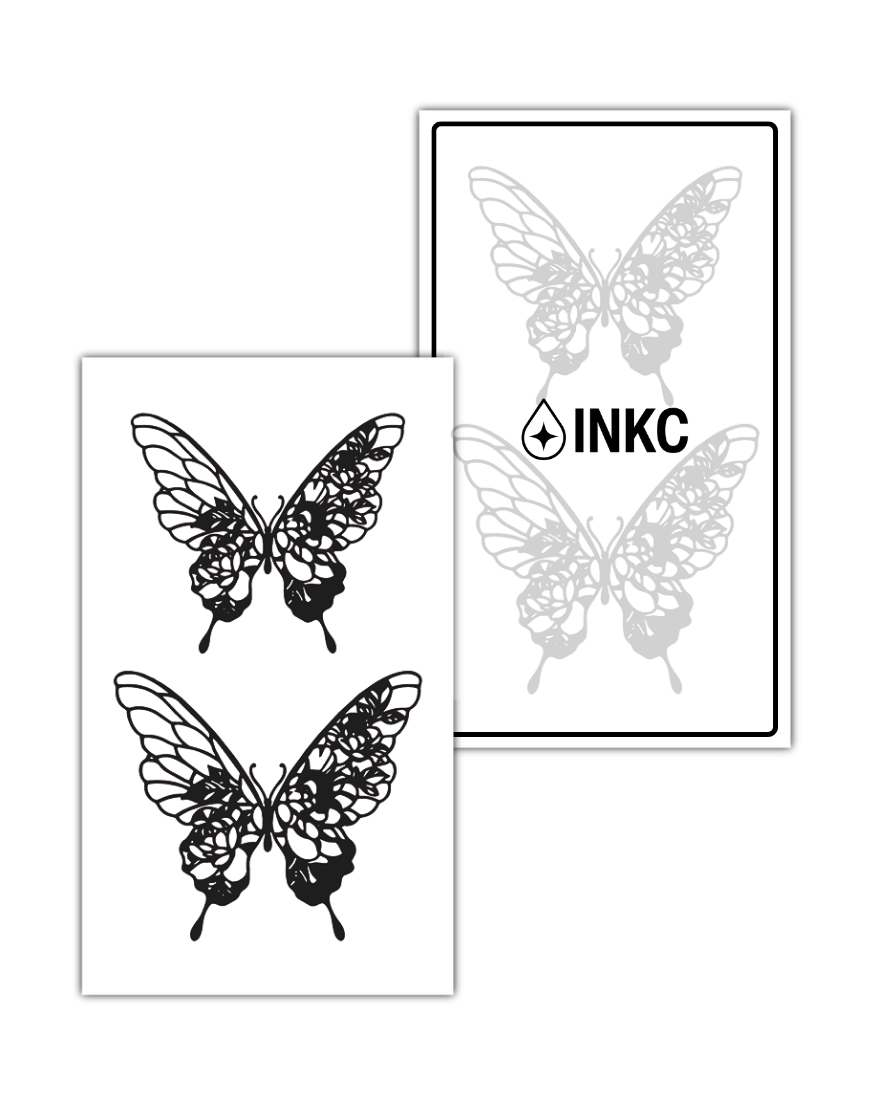 Vlinder Duo tijdelijke tattoo van INKC
