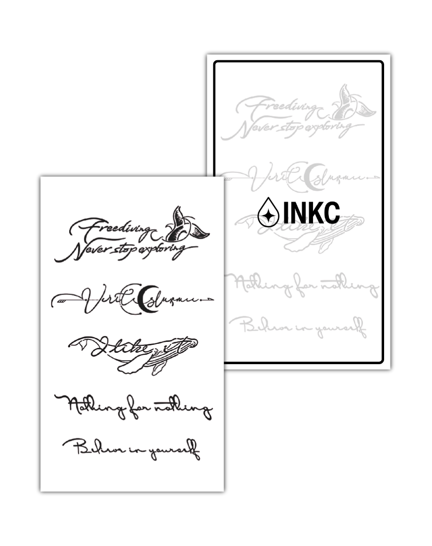 Quote Set tijdelijke tattoo van INKC