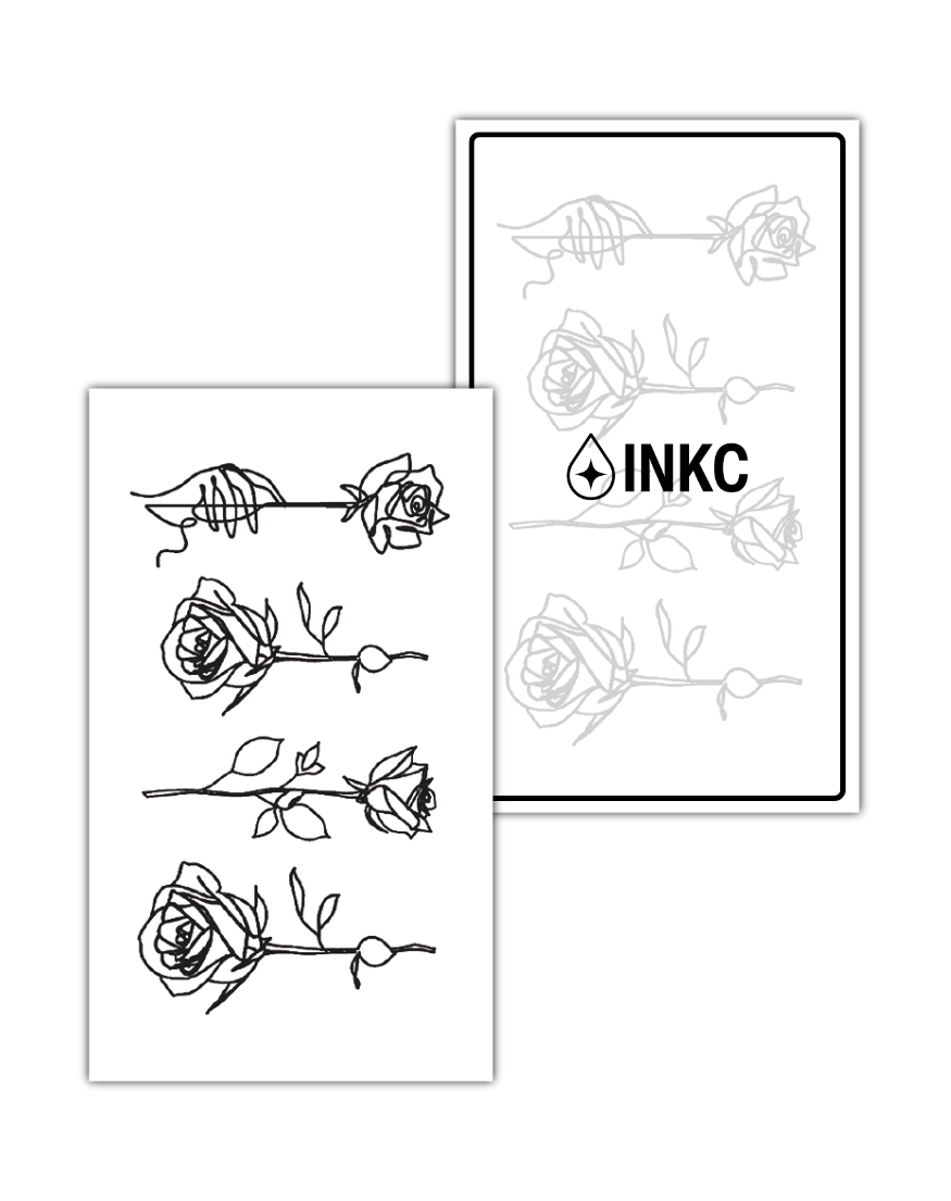 Rozen Set tijdelijke tattoo van INKC