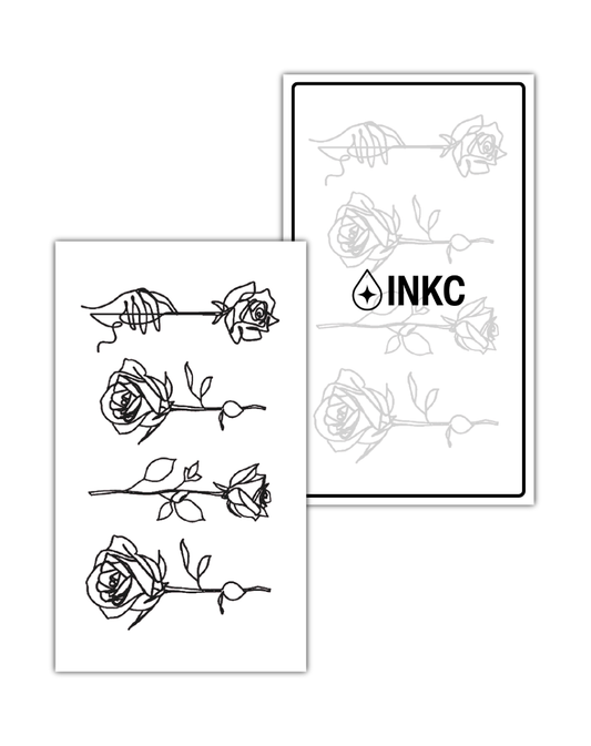 Rozen Set tijdelijke tattoo van INKC