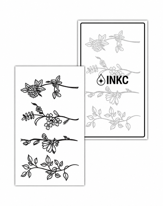 Bloemen Set tijdelijke tattoo van INKC