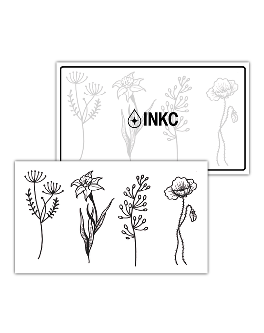 Bloemen Set tijdelijke tattoo van INKC
