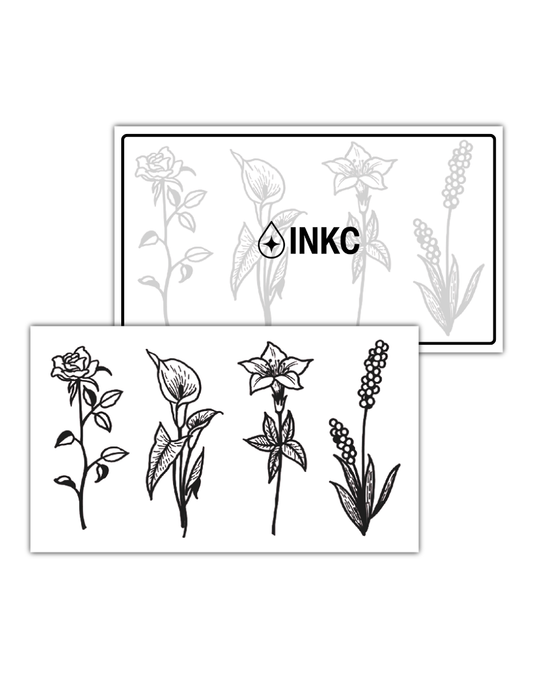 Bloemen Set tijdelijke tattoo van INKC