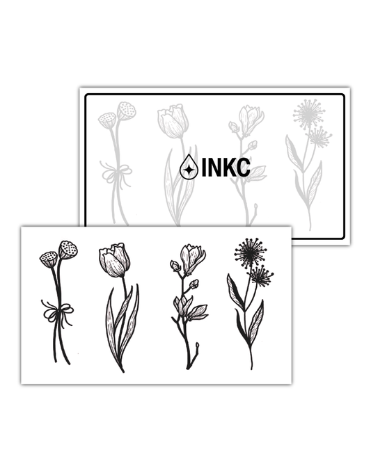 Bloemen Set tijdelijke tattoo van INKC