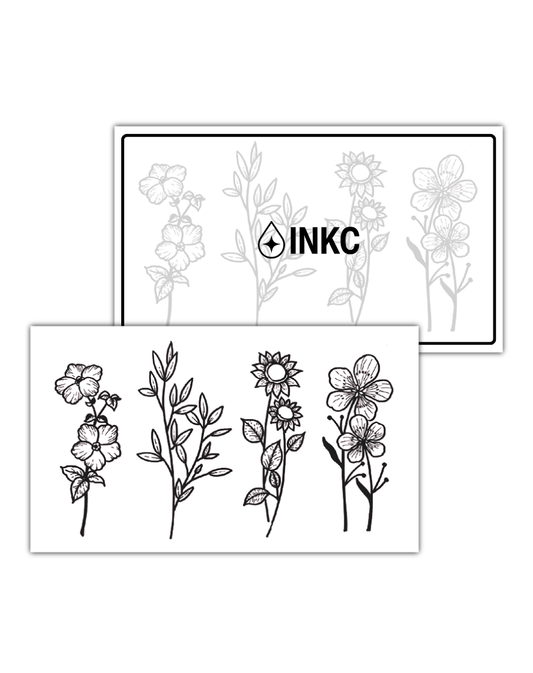 Bloemen Set tijdelijke tattoo van INKC