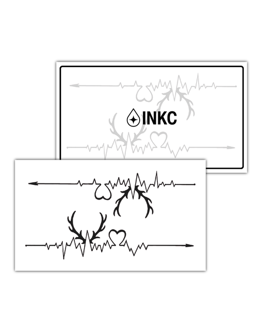 Hartslag tijdelijke tattoo van INKC