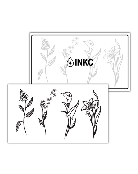 Bloemen Set tijdelijke tattoo van INKC
