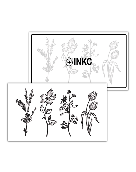 Bloemen Set tijdelijke tattoo van INKC
