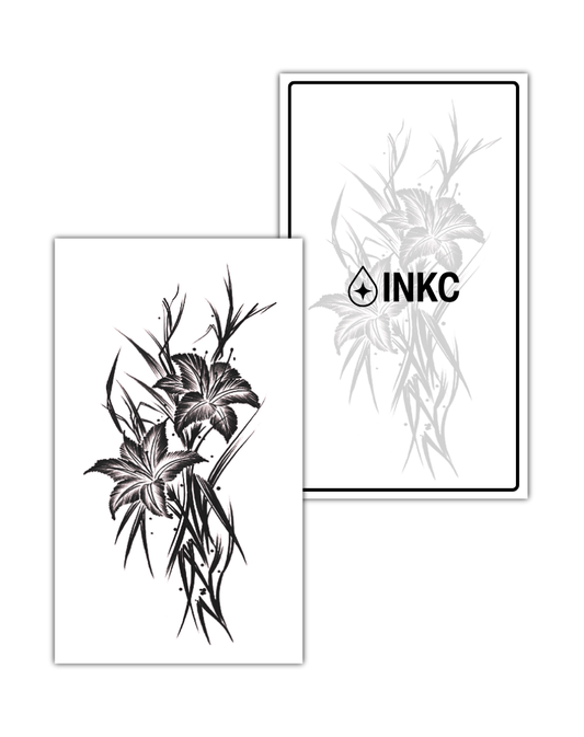 Bloemen tijdelijke tattoo van INKC