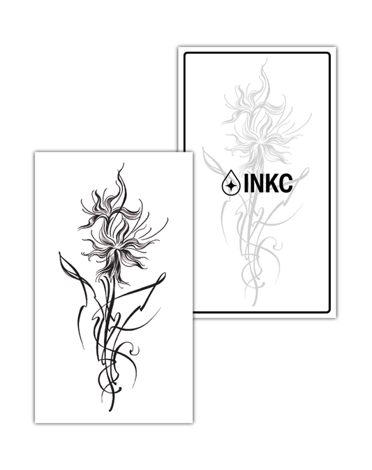 Losse bloem tijdelijke tattoo van INKC