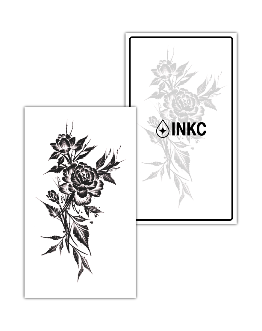 Bloemen tijdelijke tattoo van INKC