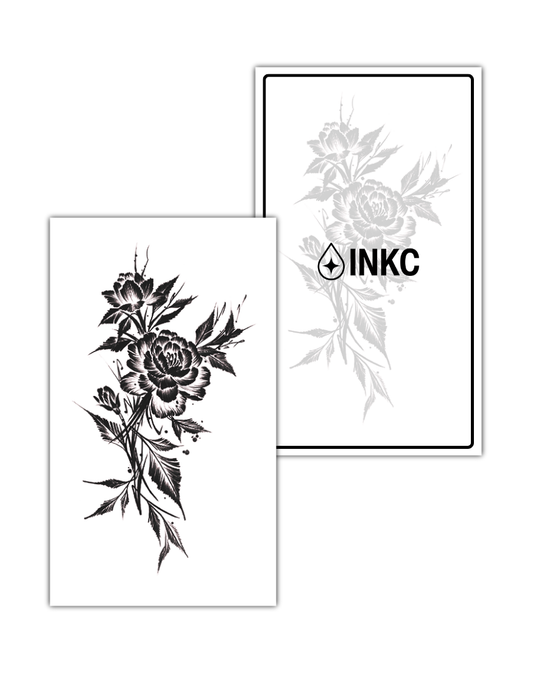 Bloemen tijdelijke tattoo van INKC