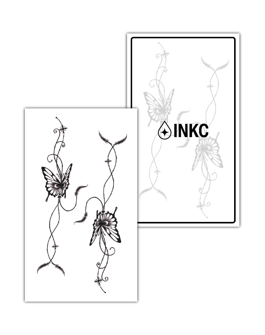 Vlinders tijdelijke tattoo van INKC