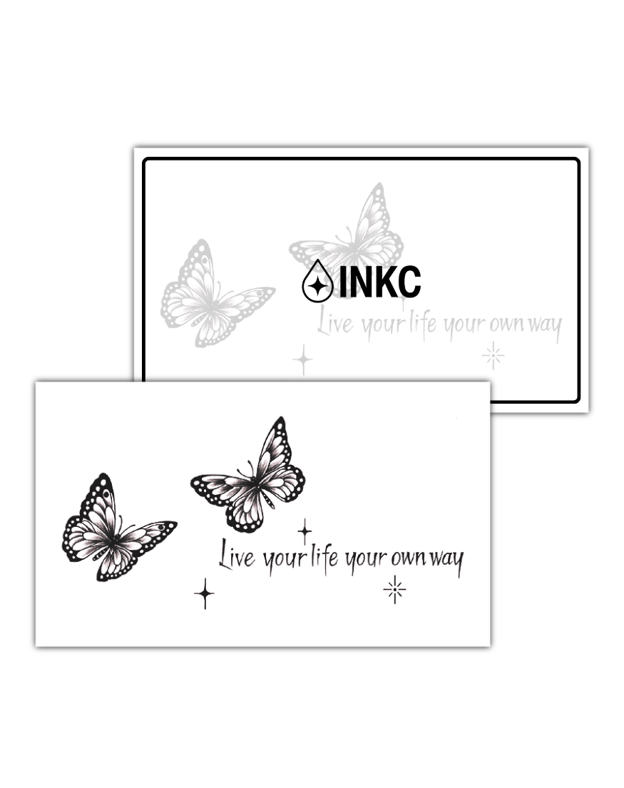 Live your Life your own Way tijdelijke tattoo van INKC