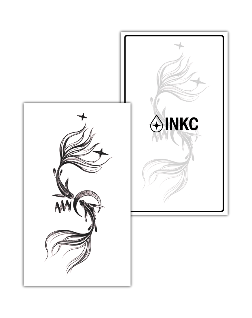 Koi Paar tijdelijke tattoo van INKC