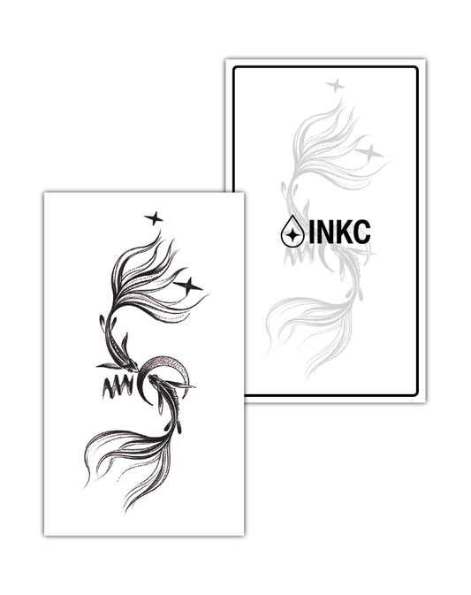 Koi Paar tijdelijke tattoo van INKC