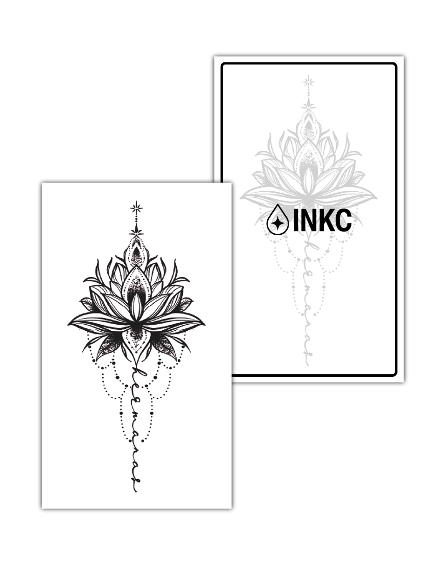 Lotus tijdelijke tattoo van INKC