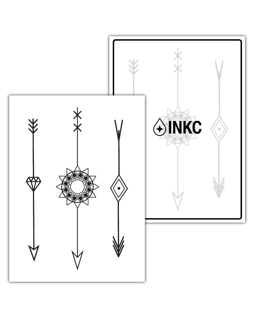 Pijlen Set tijdelijke tattoo van INKC