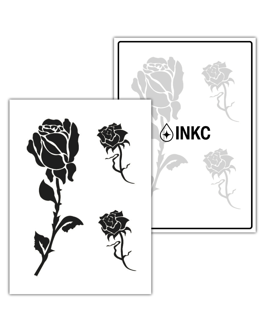 Rozen Set tijdelijke tattoo van INKC